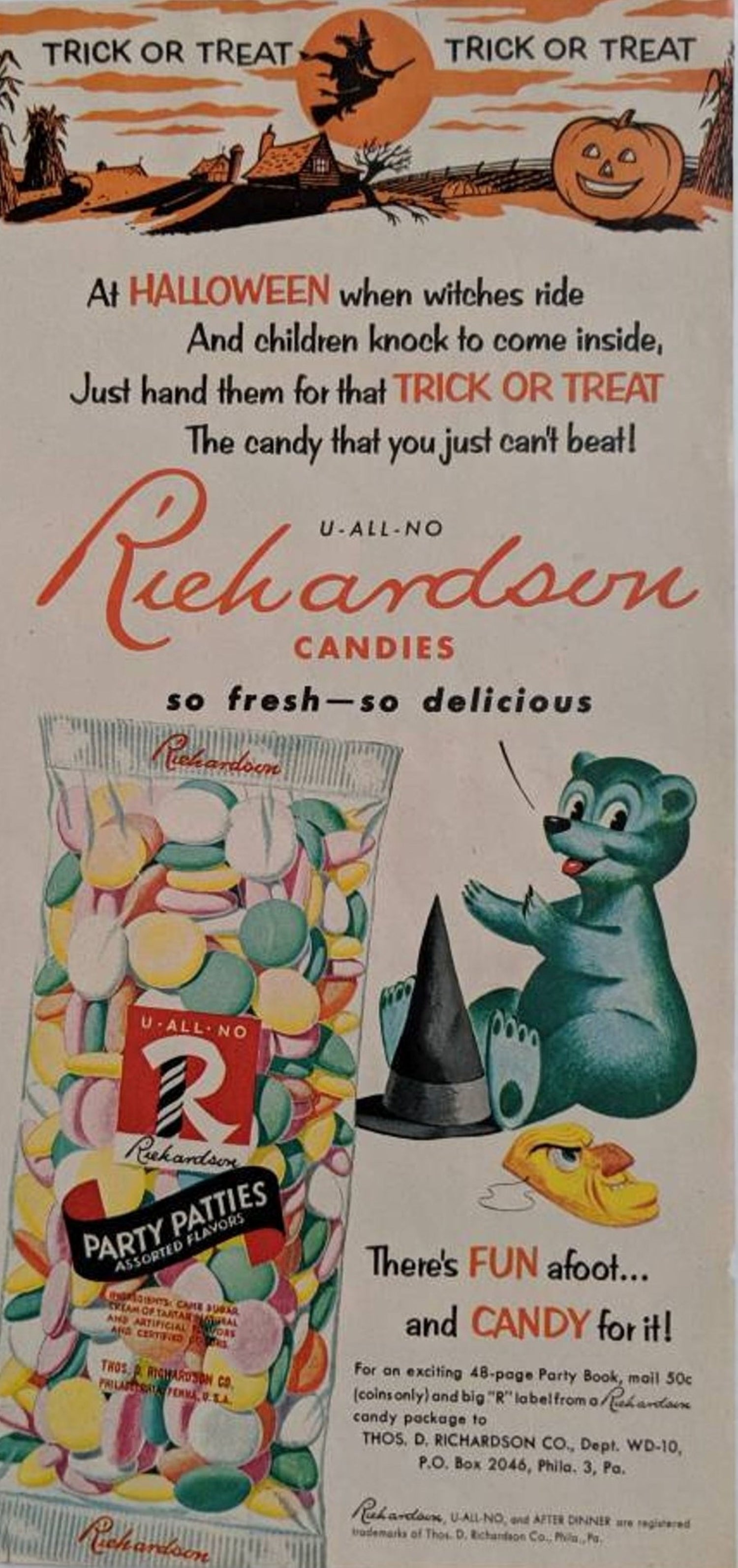 Richardson Halloween Party Patties Advertisement