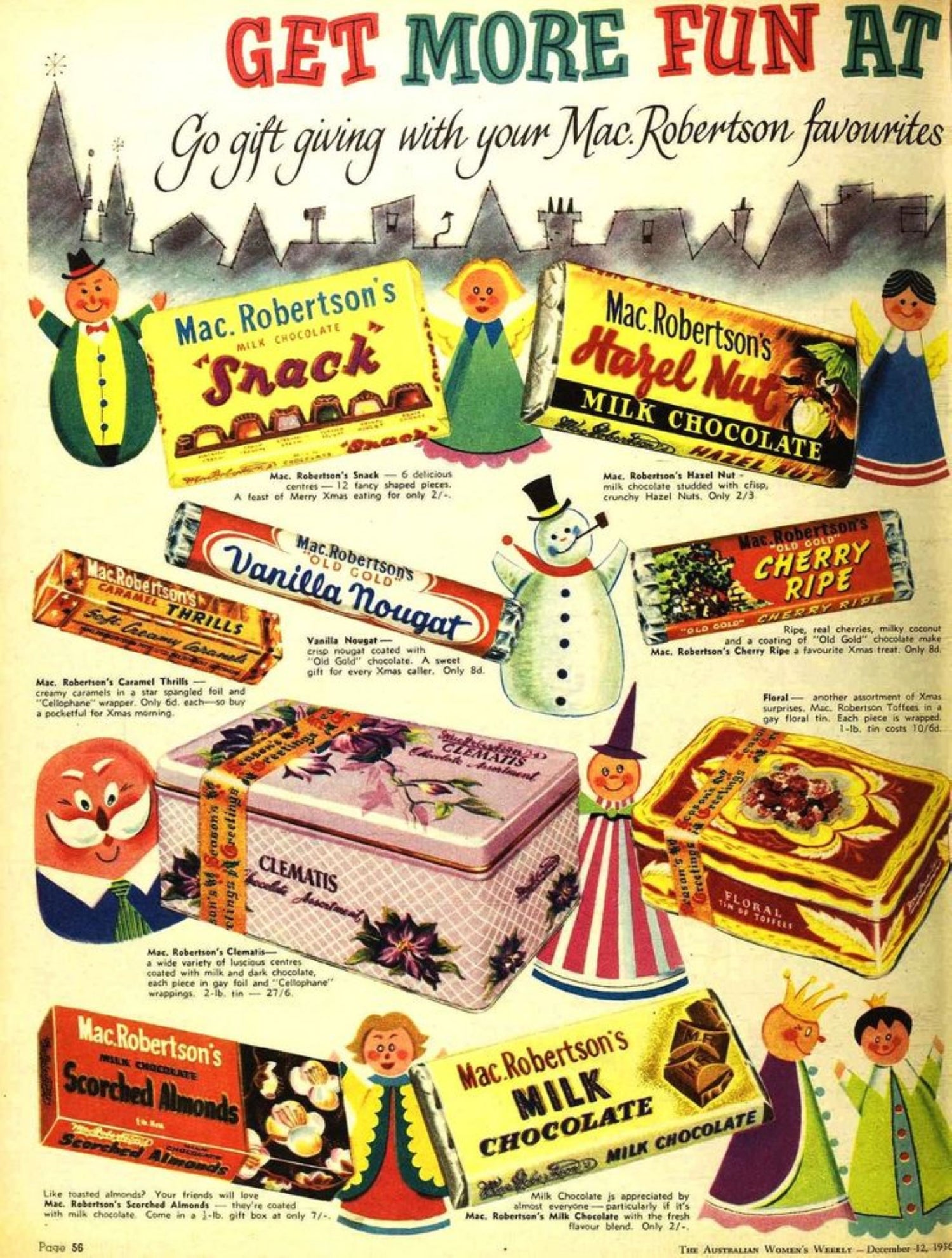 MacRobertson Christmas Confectionery Advertisement