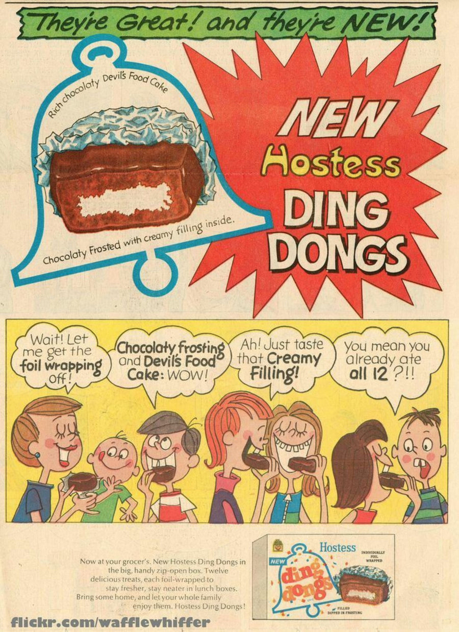 Hostess Ding Dongs Comic Advertisement artwork