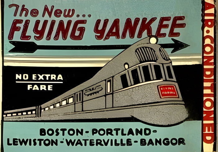 The New Flying Yankee Streamliner Advertisement Postcard preview