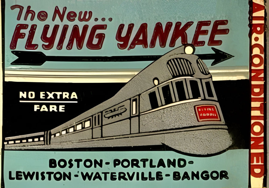The New Flying Yankee Streamliner Advertisement artwork