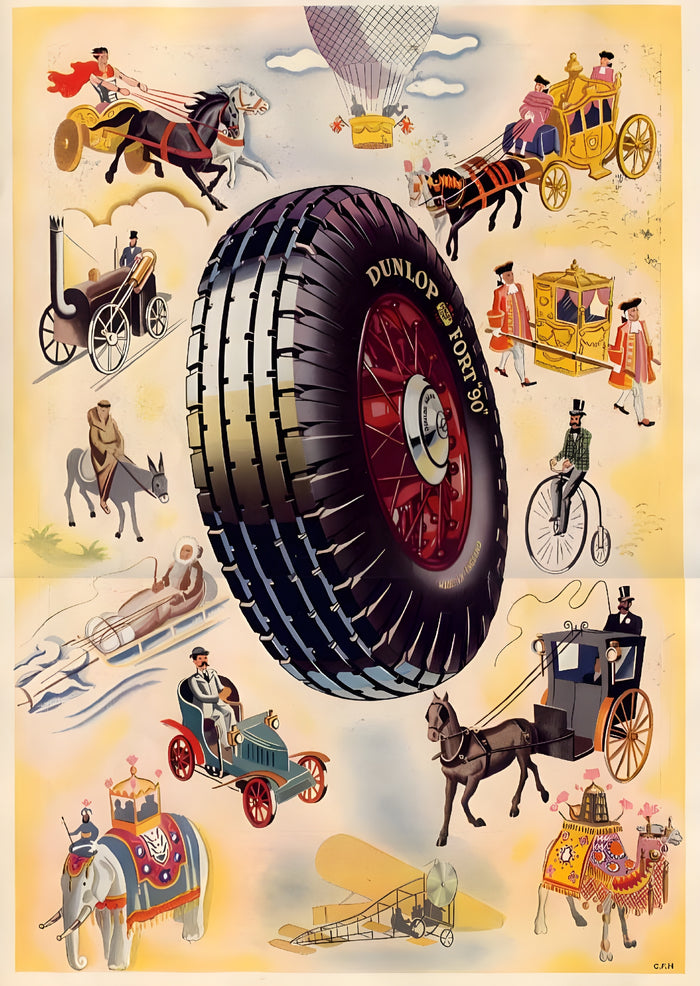 Dunlop Fort ’90 Tire Postcard preview