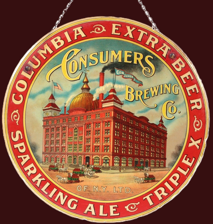 Columbia Extra Beer Round Brewery Sign Postcard preview