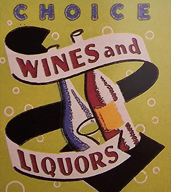 Choice Wines And Liquors Advertisement Postcard preview