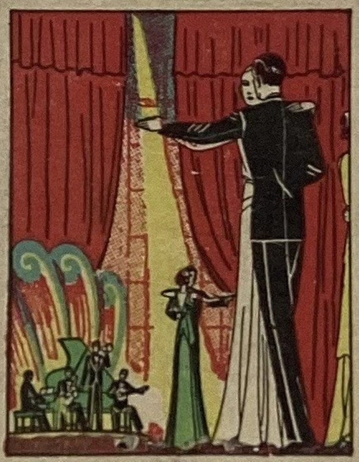 Stage Performance Illustration Postcard preview