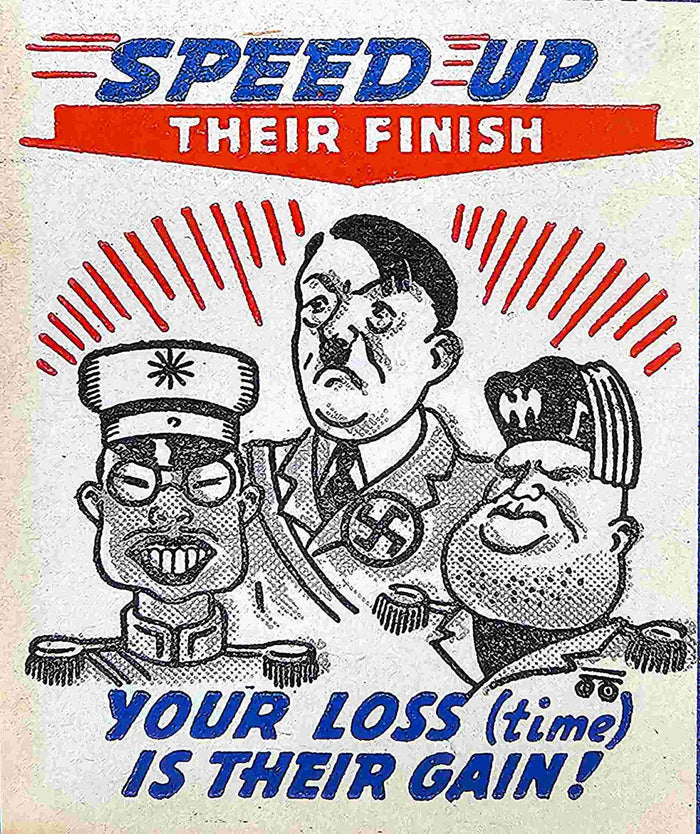 Speed Up Their Finish WWII Propaganda Poster Postcard preview