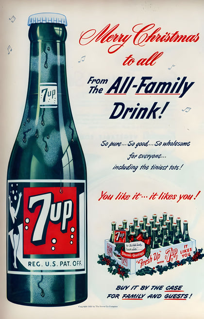 7 Up Merry Christmas Holiday Advertisement T-Shirt preview