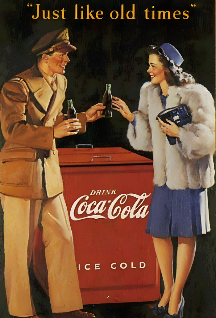 Coca-Cola Just Like Old Times Advertisement Postcard preview