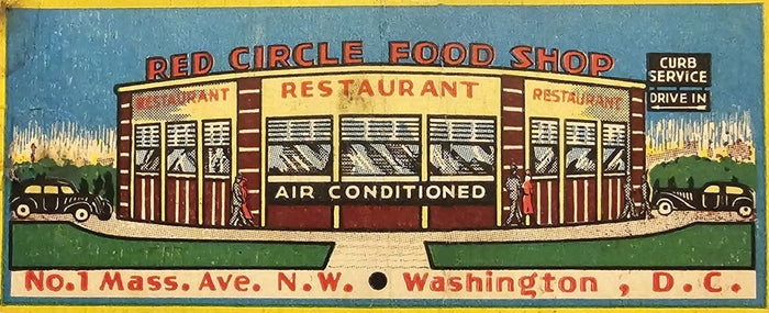 Red Circle Food Shop Restaurant Advertisement Postcard preview