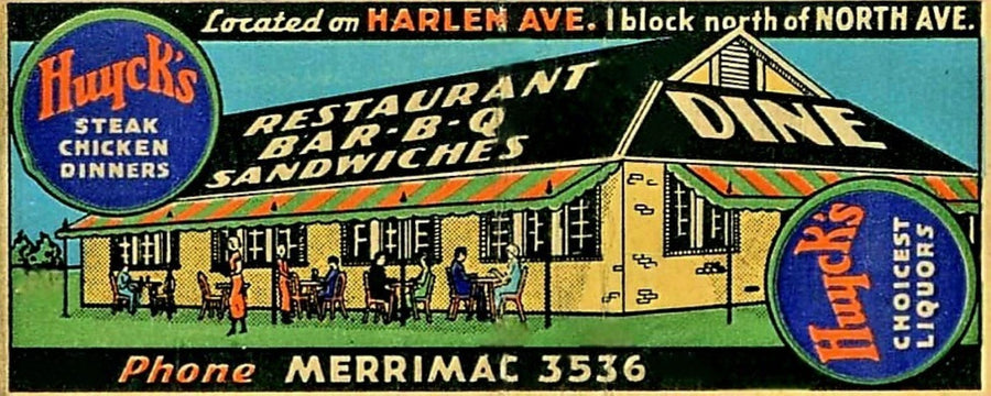 Huyck’s Restaurant Bar-B-Q Advertisement artwork