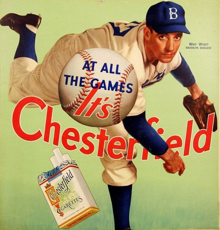 Chesterfield Baseball Cigarettes Advertisement Postcard preview