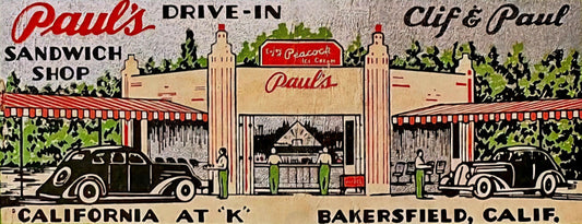 Paul’s Drive-In Sandwich Shop Advertisement