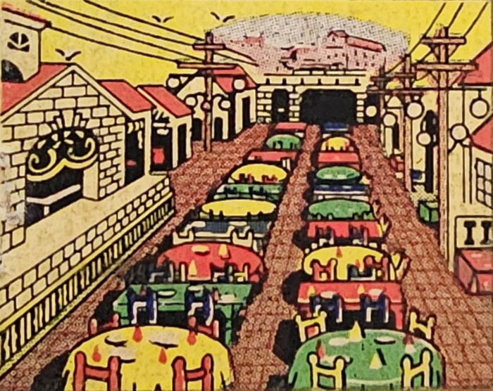 Restaurant Dining Room Illustration Advertisement Postcard preview