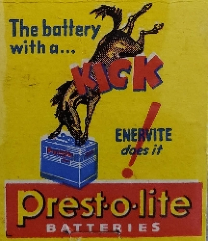 Presto-Lite Batteries The Battery with a Kick Postcard preview