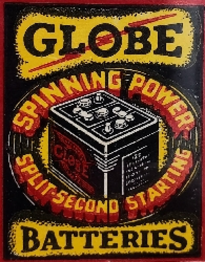 Globe Spinning Power Batteries Postcard preview