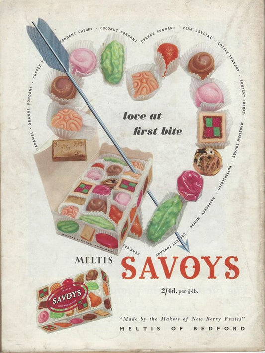 Meltis Savoys Boxed Chocolates Advertisement