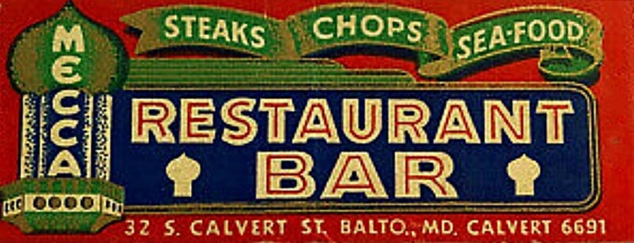 Mecca Restaurant Bar Advertisement artwork