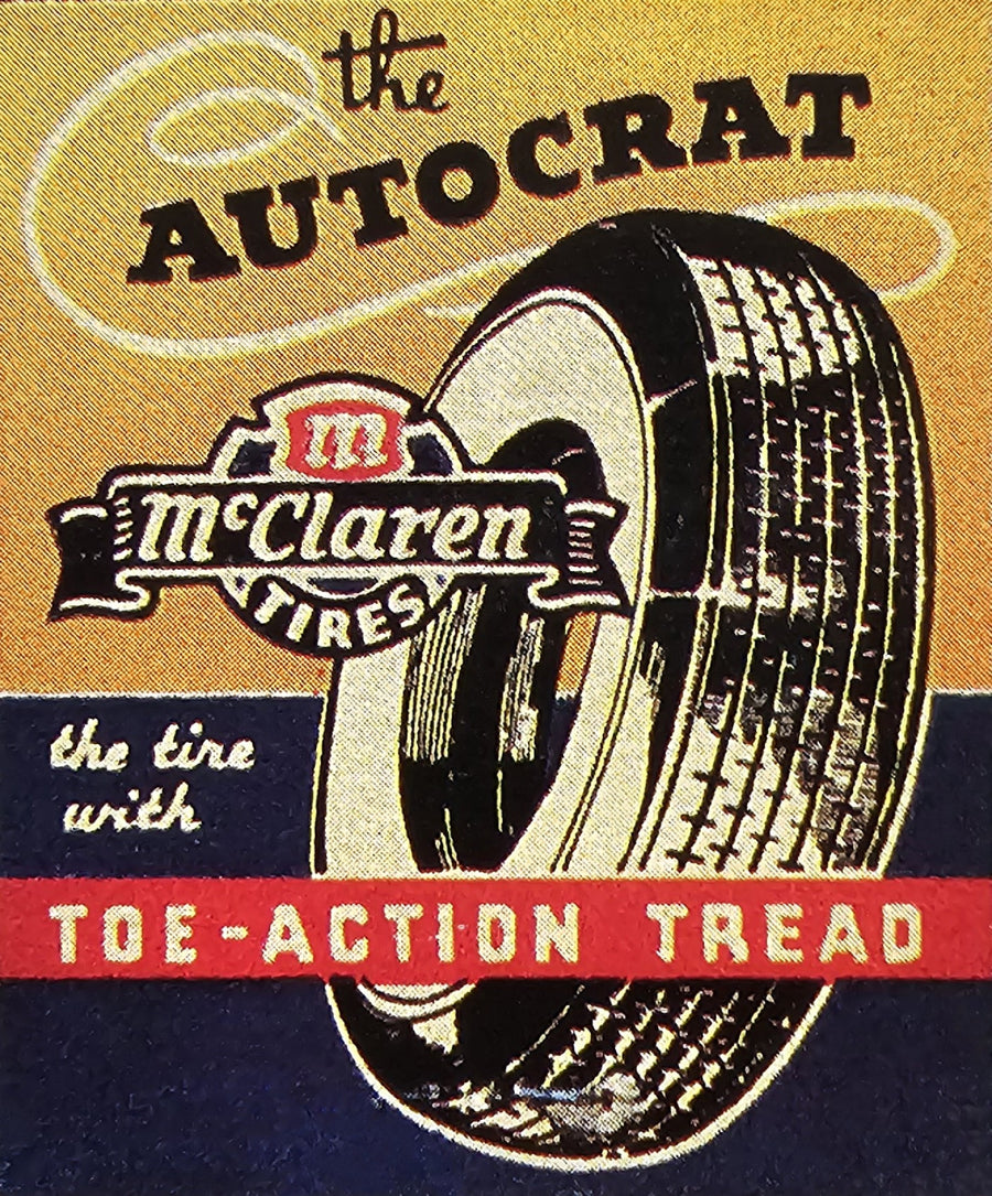 McClaren Tires Toe-Action Tread artwork