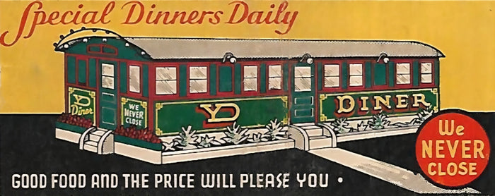 Special Dinners Daily Diner Advertisement Postcard preview