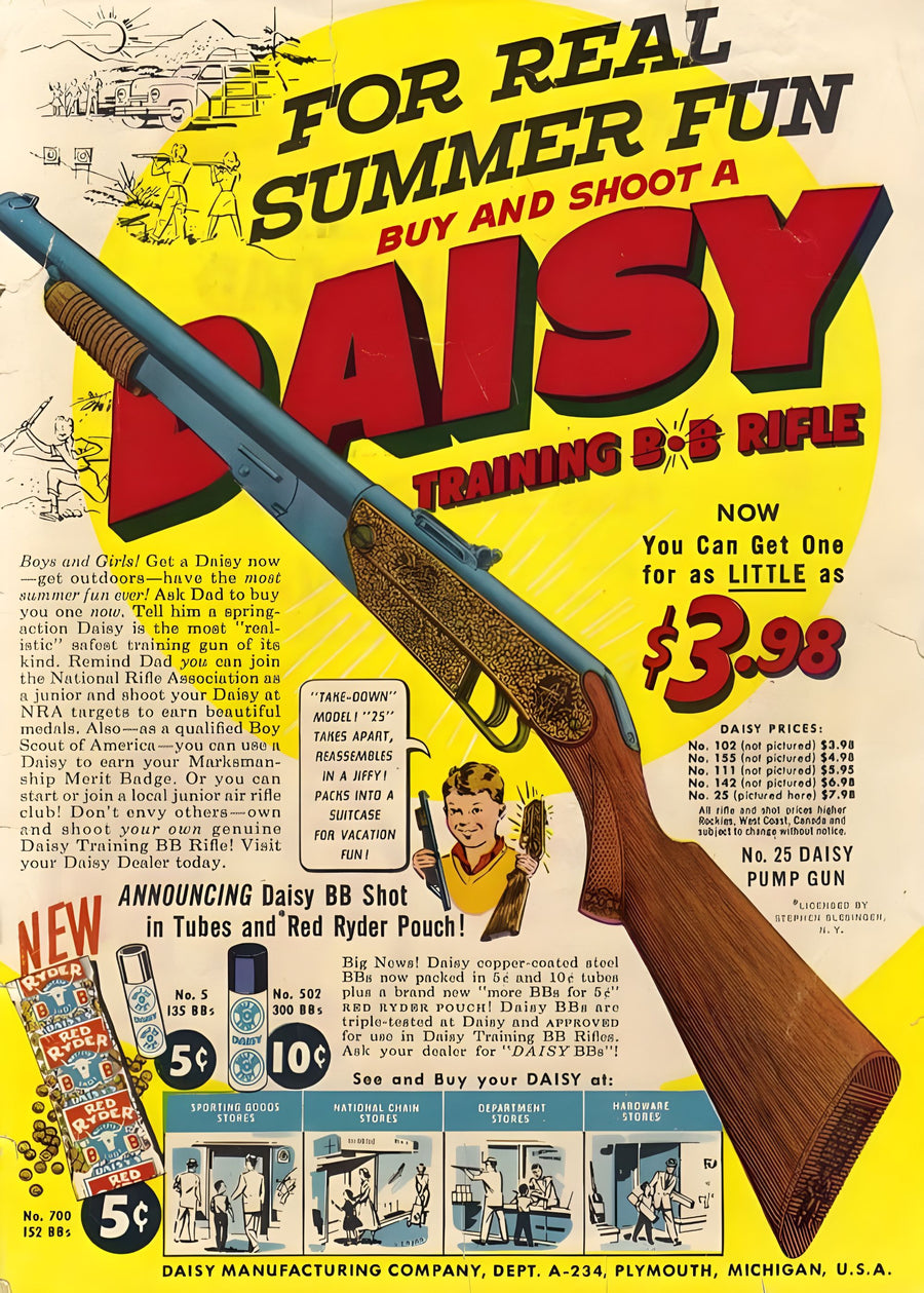 Daisy Training BB Rifle Summer Fun Advertisement artwork