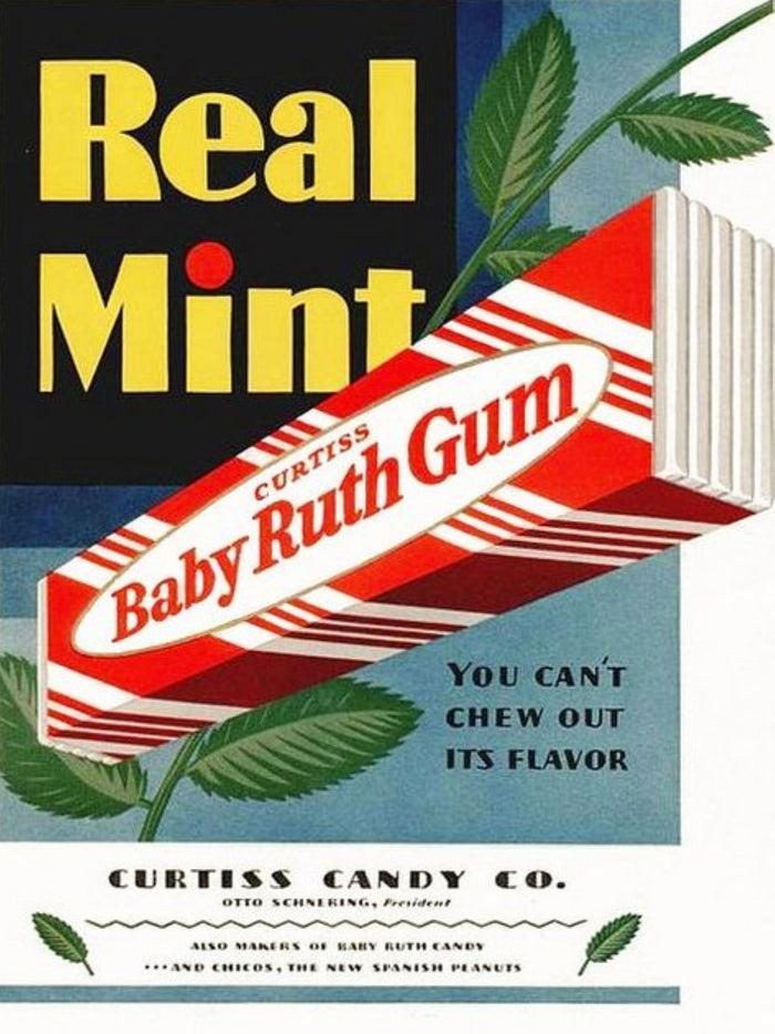 Real Mint Baby Ruth Gum Postcard preview