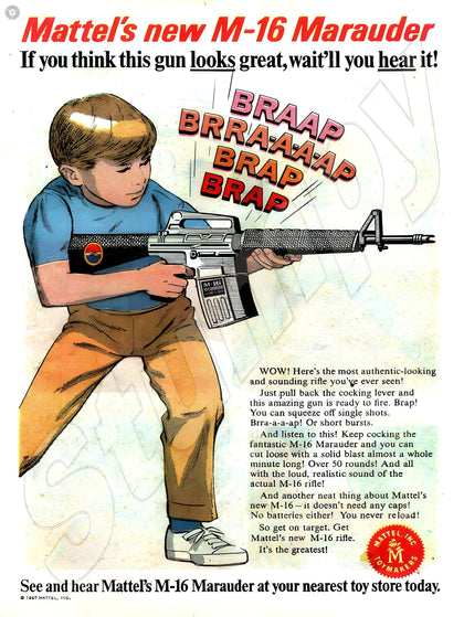 Mattel M-16 Marauder Toy Gun Advertisement T-Shirt preview