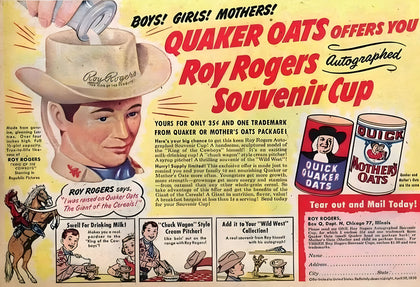 Quaker Oats Roy Rogers Souvenir Cup T-Shirt preview