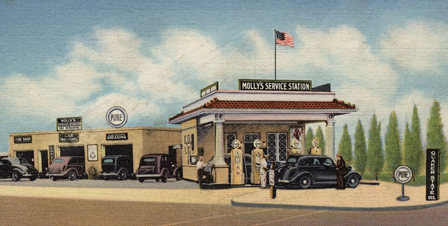 Molly’s Service Station Pure Oil Bismarck ND artwork