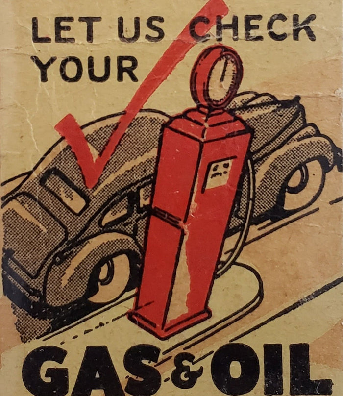 Let Us Check Your Gas and Oil Service Sign Postcard preview