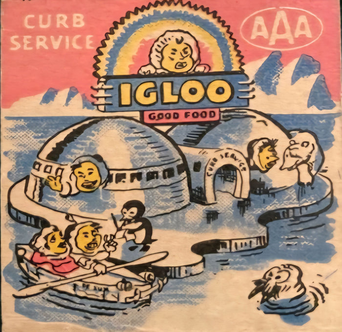 Igloo Good Food Restaurant Advertisement Postcard preview