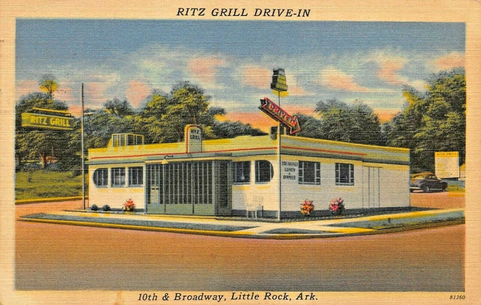 Ritz Grill Drive-In Advertisement Postcard preview