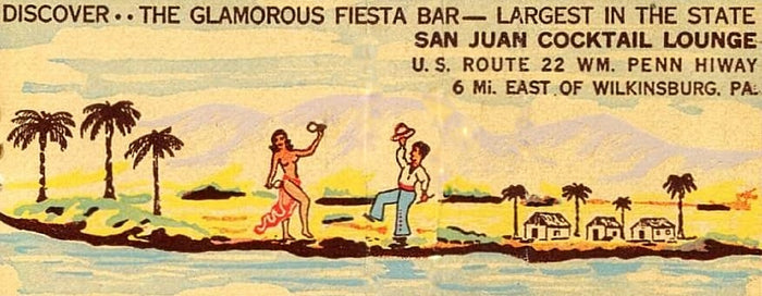 San Juan Cocktail Lounge Advertisement Postcard preview