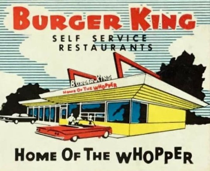 Burger King Self Service Restaurant Advertisement Postcard preview