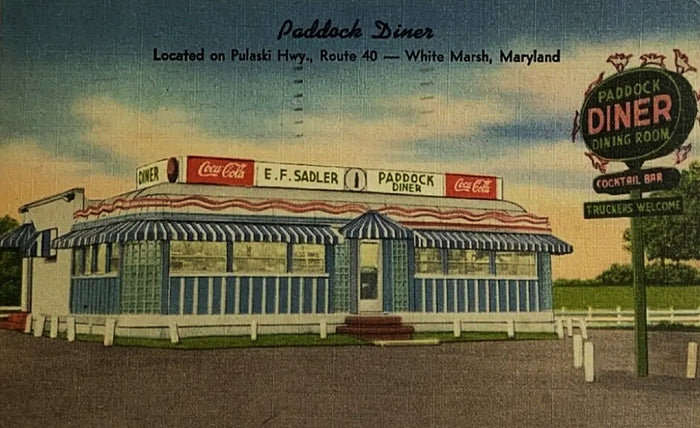 Paddock Diner Advertisement Postcard preview