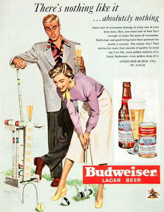 Budweiser Croquet Couple Advertisement