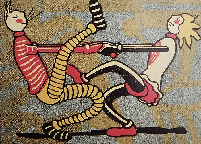 Whimsical Dancing Illustration Postcard preview