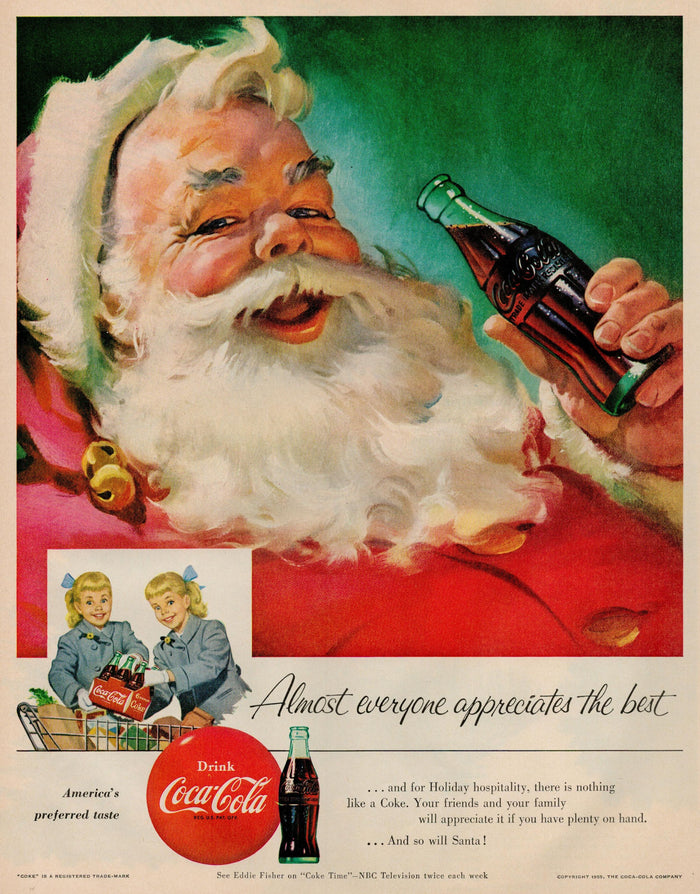 Coca-Cola Santa Claus Christmas Advertisement Postcard preview