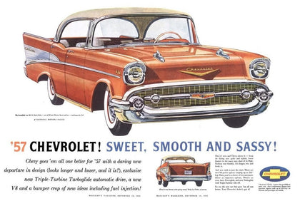 1957 Chevrolet – Sweet, Smooth and Sassy Advertisement T-Shirt preview