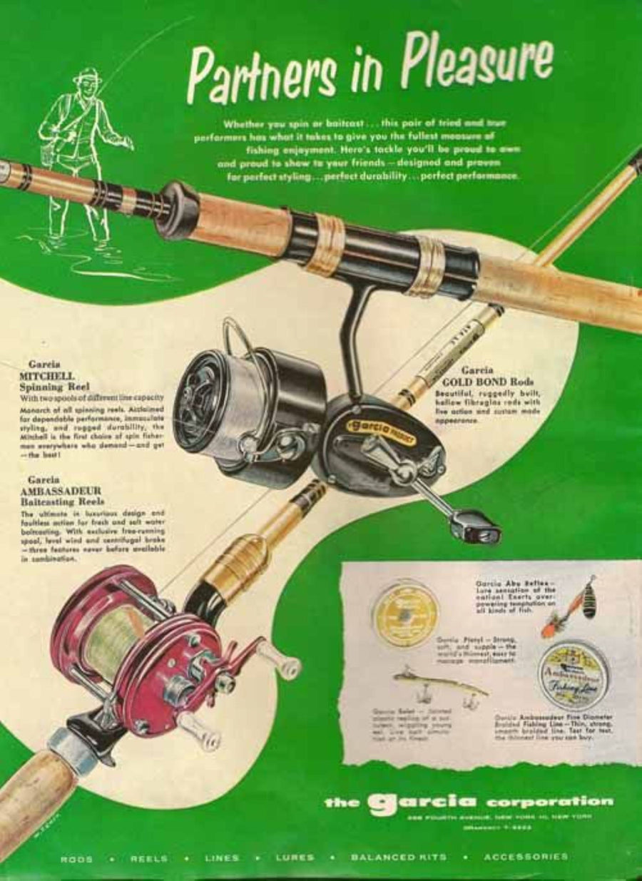 Garcia Partners in Pleasure Fishing Advertisement artwork