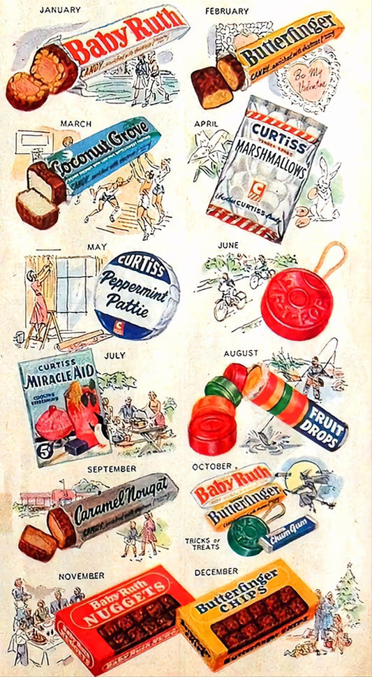 Curtiss Candy Monthly Promotions Calendar