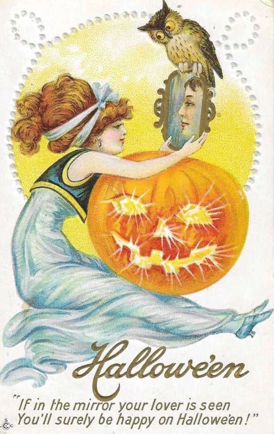 Halloween Mirror Fortune Greeting Card