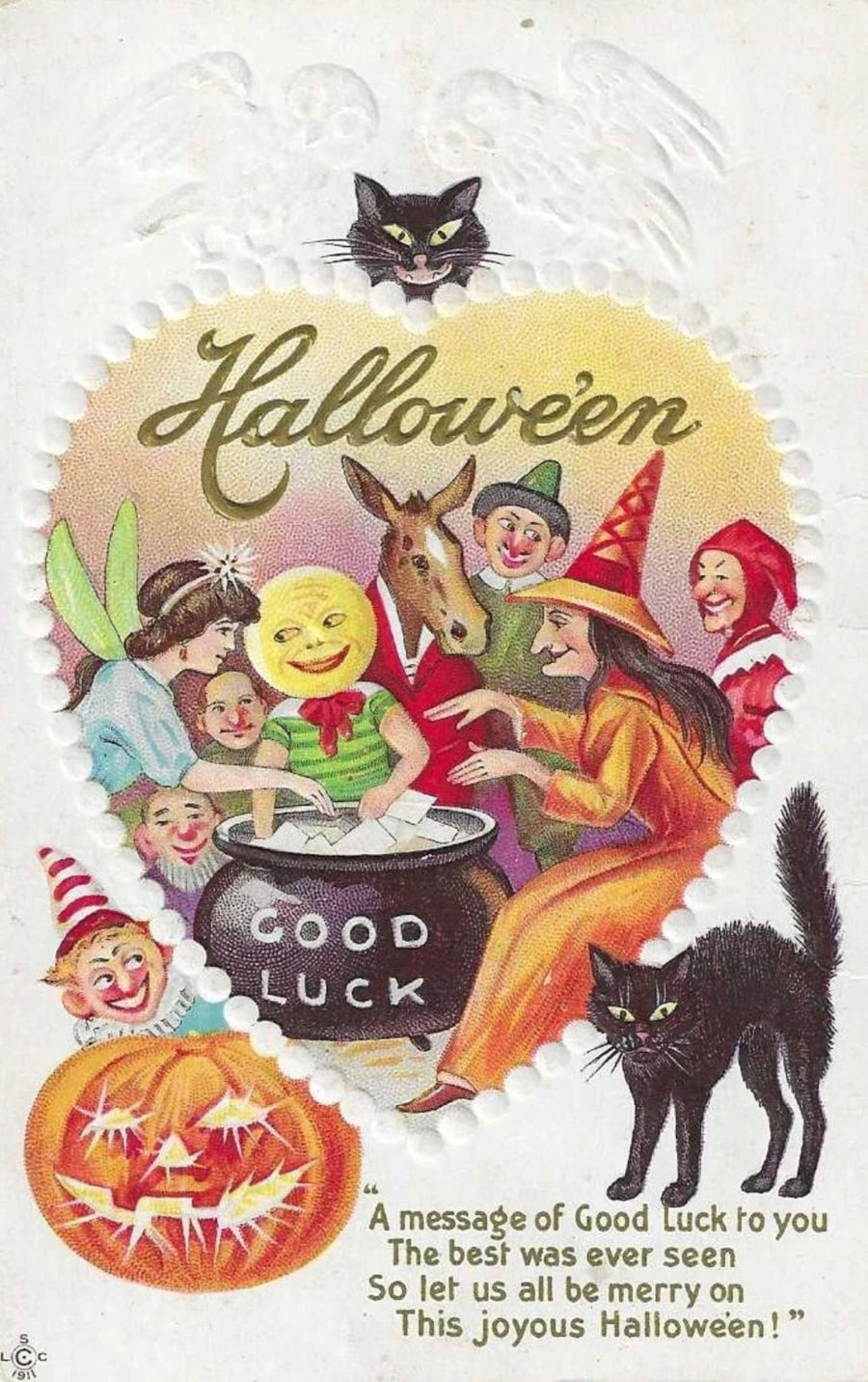 Halloween Good Luck Greeting Card artwork