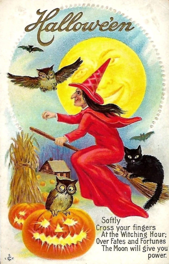 Halloween Witching Hour Greeting Card Postcard preview