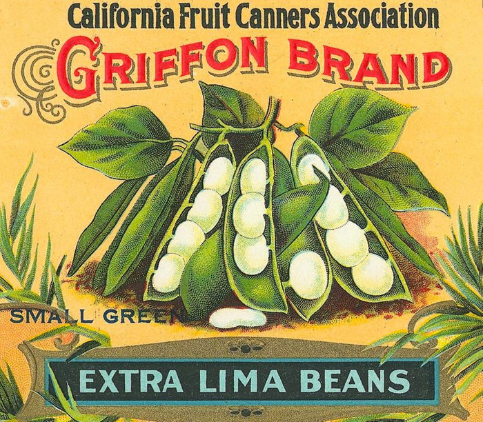 Griffon Brand Extra Lima Beans Postcard preview