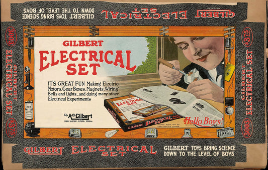 Gilbert Electrical Set Toy Box Label