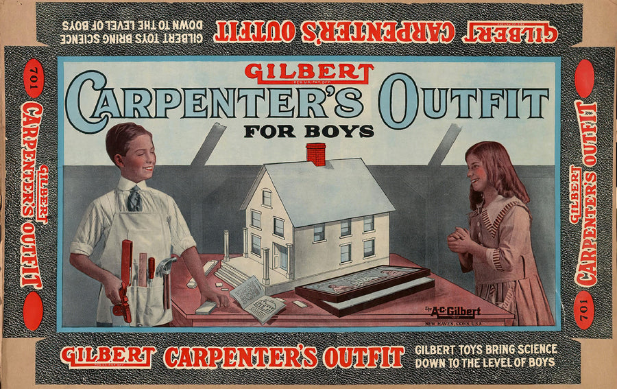 Gilbert Carpenter’s Outfit Toy Box Label artwork