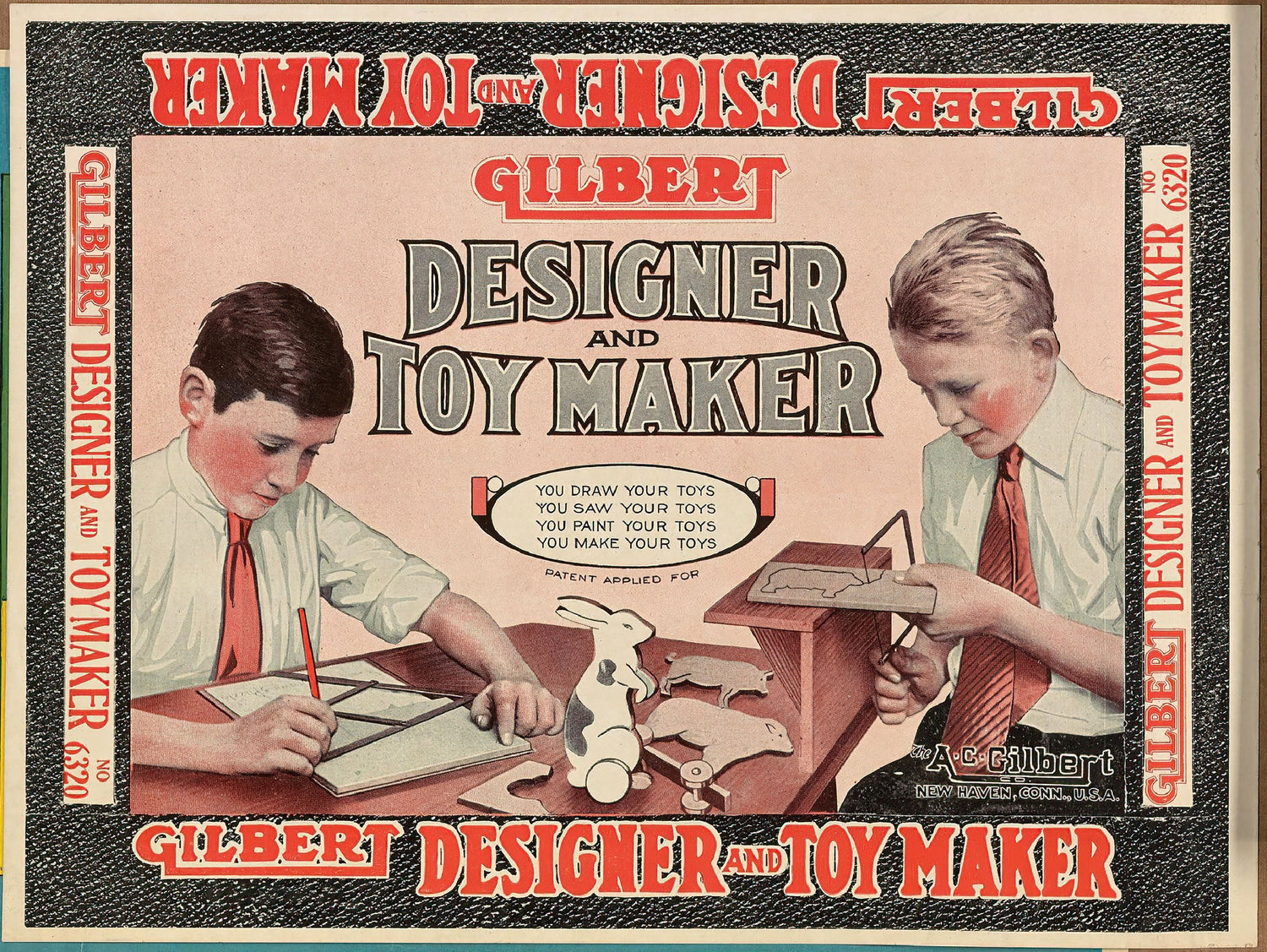Gilbert Designer and Toy Maker Box Label