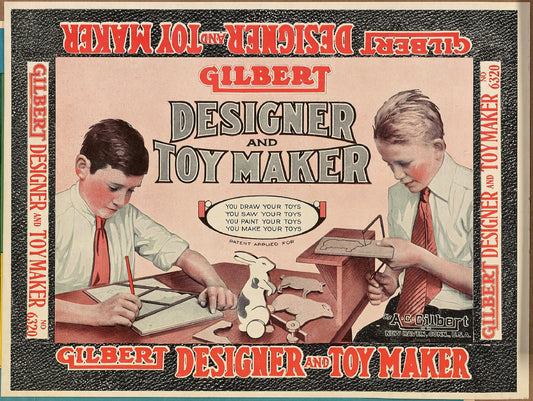 Gilbert Designer and Toy Maker Box Label