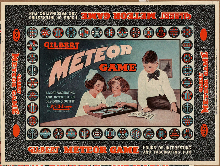 Gilbert Meteor Game Box Label Postcard preview