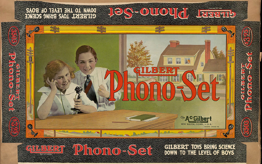 Gilbert Phono-Set Toy Box Label artwork